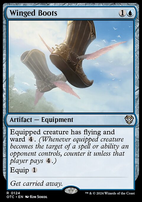 Winged Boots, Outlaws of Thunder Junction Commander #124, Magic: The Gathering card