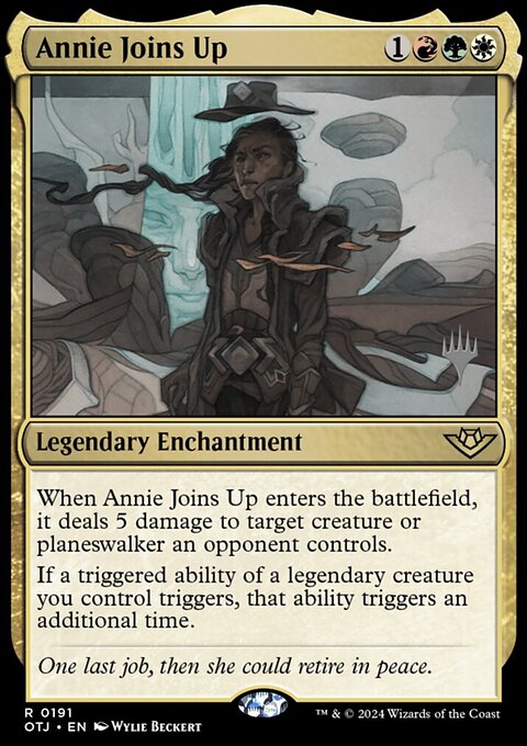 Annie Joins Up, Outlaws of Thunder Junction Promos #191p, Magic: The Gathering card