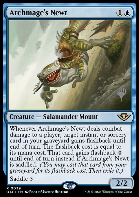 Archmage's Newt, Outlaws of Thunder Junction Promos #39p, Magic: The Gathering card
