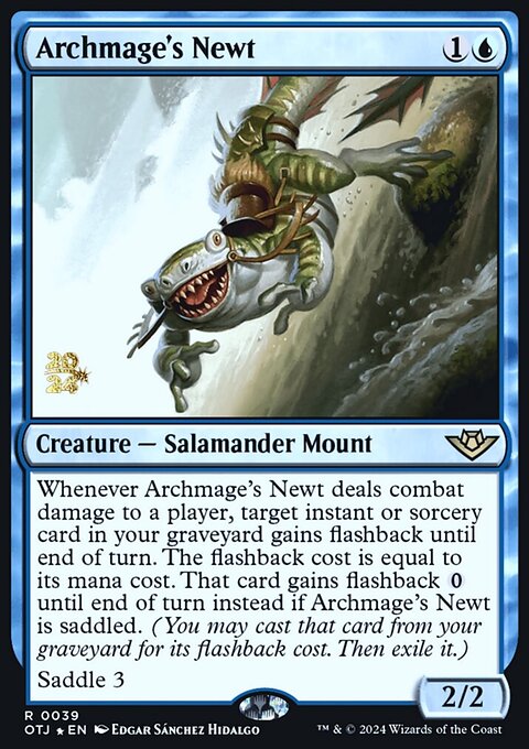 Archmage's Newt, Outlaws of Thunder Junction Promos #39s, Magic: The Gathering card