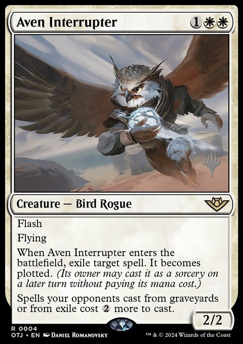Aven Interrupter, Outlaws of Thunder Junction Promos #4p, Magic: The Gathering card