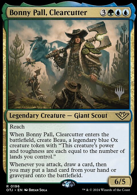 Bonny Pall, Clearcutter, Outlaws of Thunder Junction Promos #196p, Magic: The Gathering card