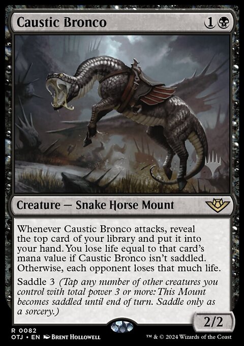 Caustic Bronco, Outlaws of Thunder Junction Promos #82p, Magic: The Gathering card