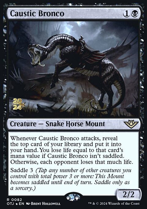 Caustic Bronco, Outlaws of Thunder Junction Promos #82s, Magic: The Gathering card