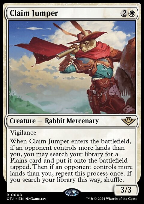 Claim Jumper, Outlaws of Thunder Junction Promos #8p, Magic: The Gathering card