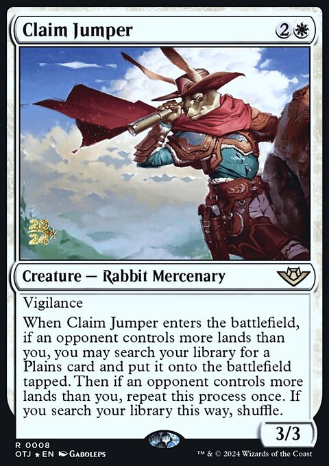 Claim Jumper, Outlaws of Thunder Junction Promos #8s, Magic: The Gathering card
