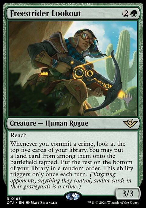 Freestrider Lookout, Outlaws of Thunder Junction Promos #163p, Magic: The Gathering card