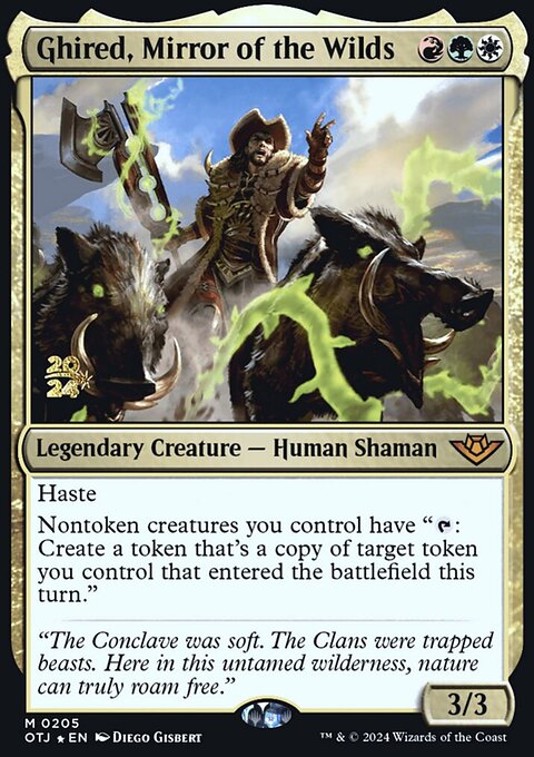 Ghired, Mirror of the Wilds, Outlaws of Thunder Junction Promos #205s, Magic: The Gathering card