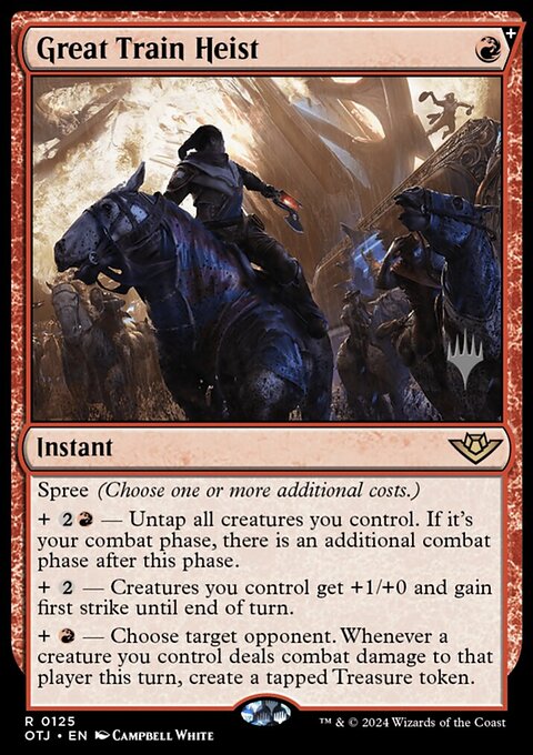 Great Train Heist, Outlaws of Thunder Junction Promos #125p, Magic: The Gathering card
