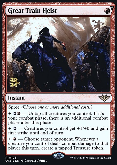 Great Train Heist, Outlaws of Thunder Junction Promos #125s, Magic: The Gathering card