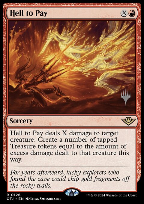 Hell to Pay, Outlaws of Thunder Junction Promos #126p, Magic: The Gathering card