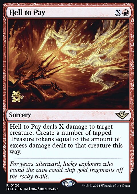 Hell to Pay, Outlaws of Thunder Junction Promos #126s, Magic: The Gathering card