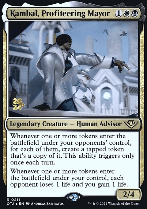 Kambal, Profiteering Mayor, Outlaws of Thunder Junction Promos #211s, Magic: The Gathering card