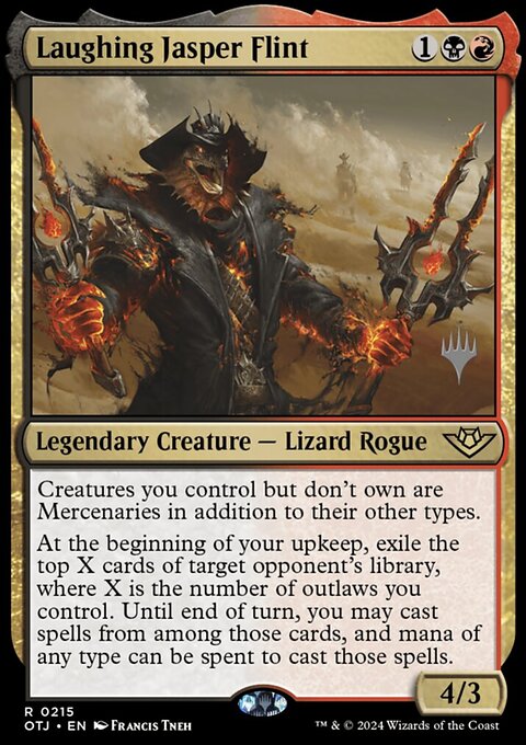Laughing Jasper Flint, Outlaws of Thunder Junction Promos #215p, Magic: The Gathering card