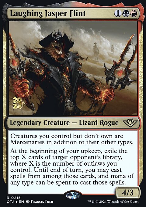 Laughing Jasper Flint, Outlaws of Thunder Junction Promos #215s, Magic: The Gathering card