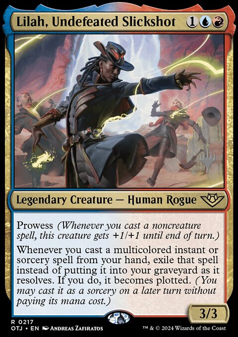 Lilah, Undefeated Slickshot, Outlaws of Thunder Junction Promos #217p, Magic: The Gathering card
