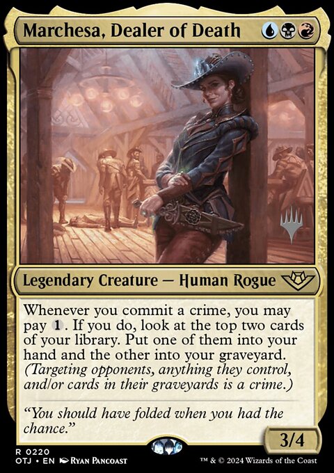 Marchesa, Dealer of Death, Outlaws of Thunder Junction Promos #220p, Magic: The Gathering card