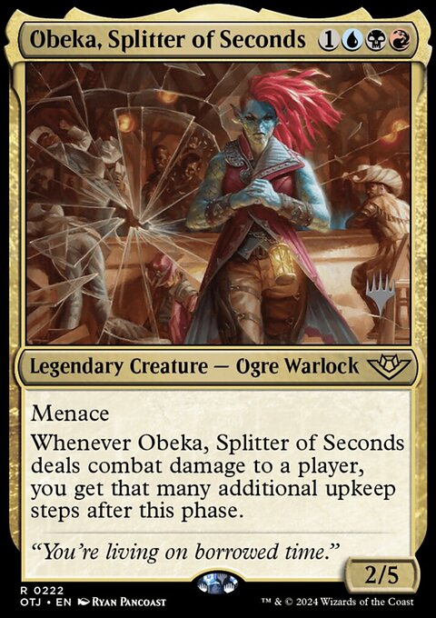 Obeka, Splitter of Seconds, Outlaws of Thunder Junction Promos #222p, Magic: The Gathering card