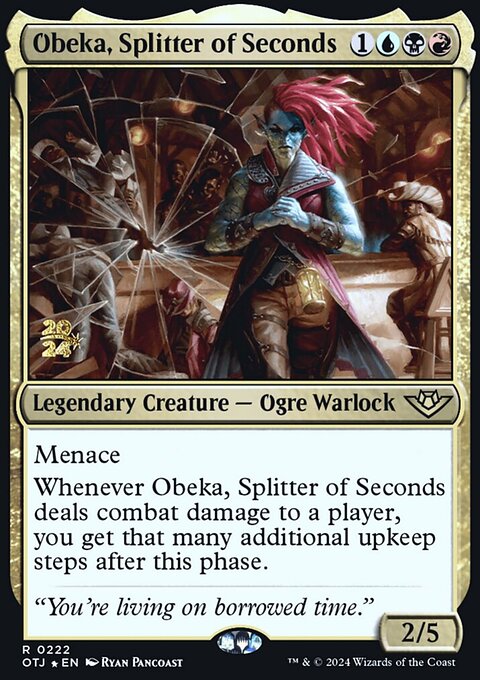 Obeka, Splitter of Seconds, Outlaws of Thunder Junction Promos #222s, Magic: The Gathering card