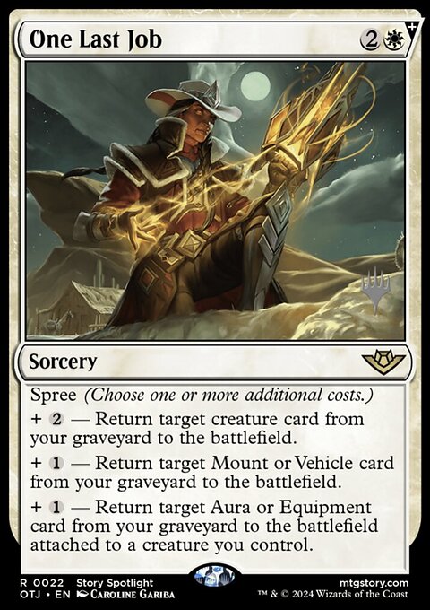 One Last Job, Outlaws of Thunder Junction Promos #22p, Magic: The Gathering card