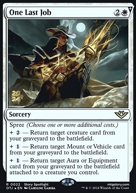 One Last Job, Outlaws of Thunder Junction Promos #22s, Magic: The Gathering card