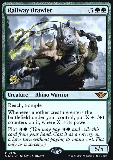 Railway Brawler, Outlaws of Thunder Junction Promos #175s, Magic: The Gathering card
