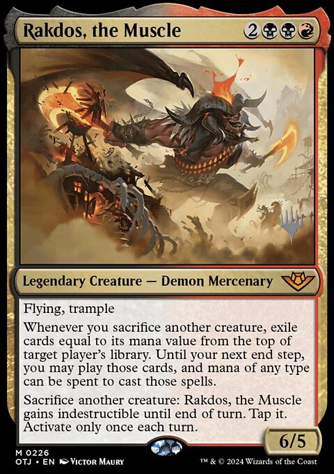Rakdos, the Muscle, Outlaws of Thunder Junction Promos #226p, Magic: The Gathering card