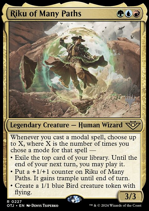 Riku of Many Paths, Outlaws of Thunder Junction Promos #227p, Magic: The Gathering card