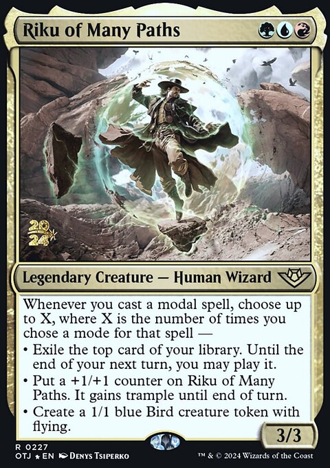 Riku of Many Paths, Outlaws of Thunder Junction Promos #227s, Magic: The Gathering card