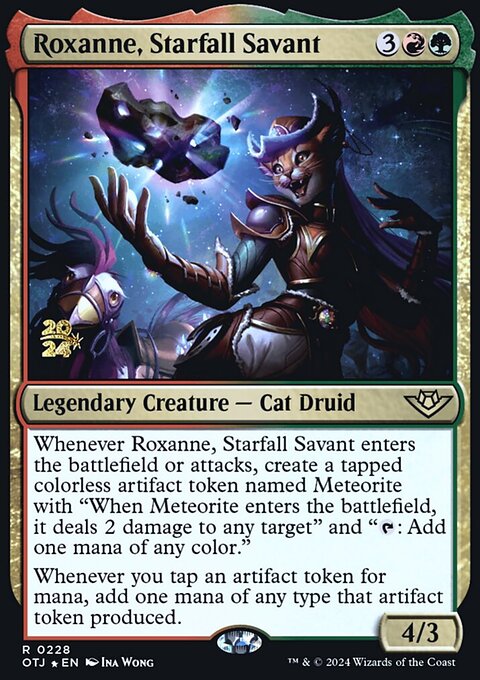 Roxanne, Starfall Savant, Outlaws of Thunder Junction Promos #228s, Magic: The Gathering card