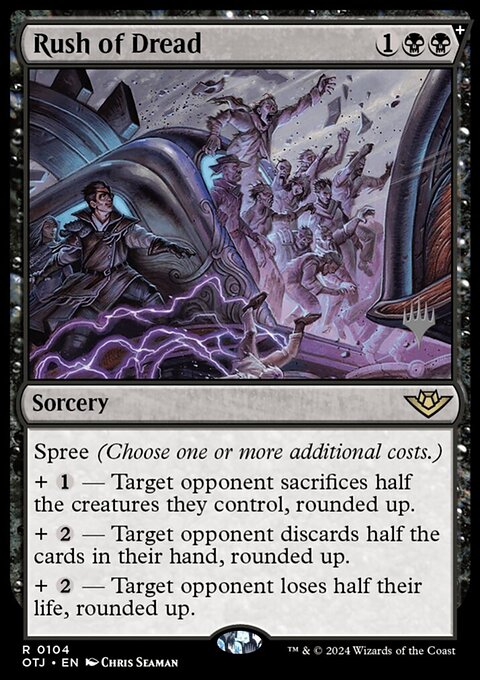 Rush of Dread, Outlaws of Thunder Junction Promos #104p, Magic: The Gathering card