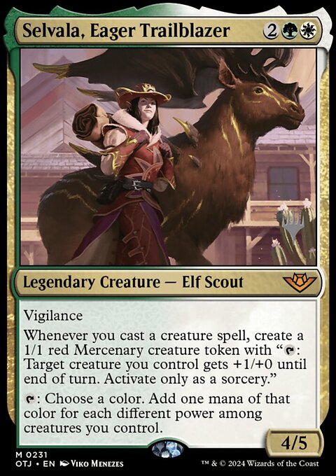 Selvala, Eager Trailblazer, Outlaws of Thunder Junction Promos #231p, Magic: The Gathering card