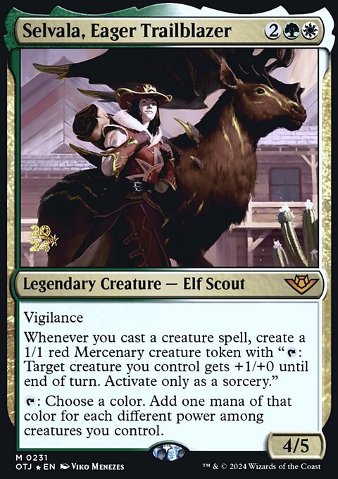 Selvala, Eager Trailblazer, Outlaws of Thunder Junction Promos #231s, Magic: The Gathering card