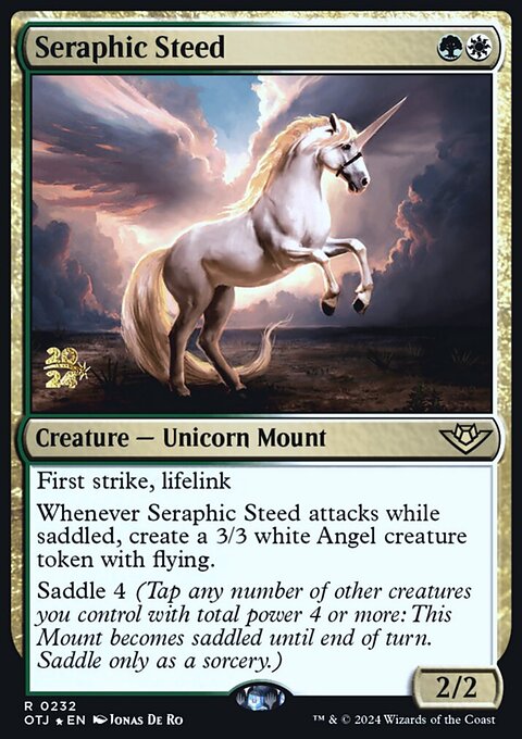 Seraphic Steed, Outlaws of Thunder Junction Promos #232s, Magic: The Gathering card