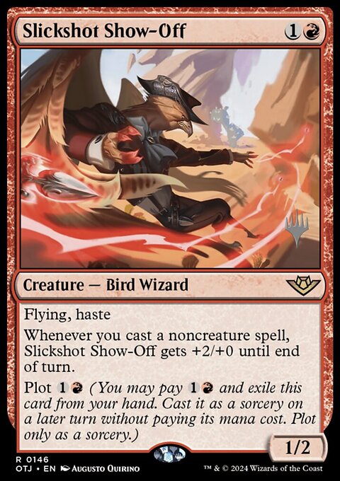 Slickshot Show-Off, Outlaws of Thunder Junction Promos #146p, Magic: The Gathering card