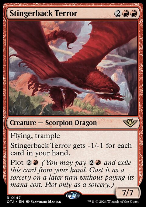Stingerback Terror, Outlaws of Thunder Junction Promos #147p, Magic: The Gathering card