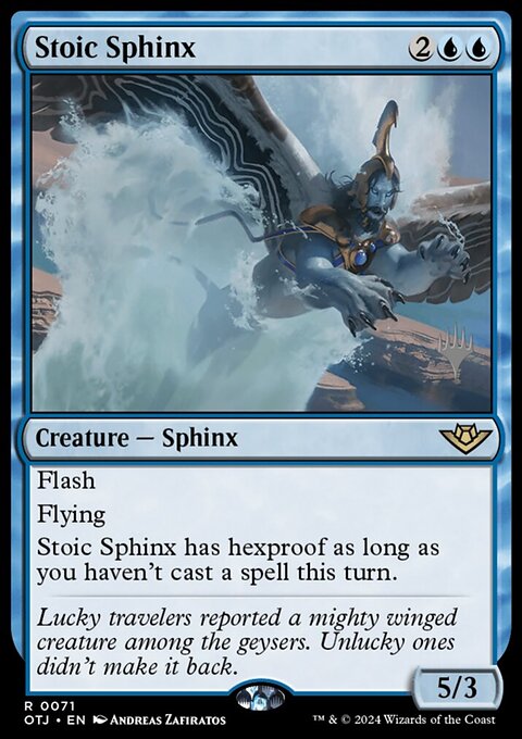 Stoic Sphinx, Outlaws of Thunder Junction Promos #71p, Magic: The Gathering card