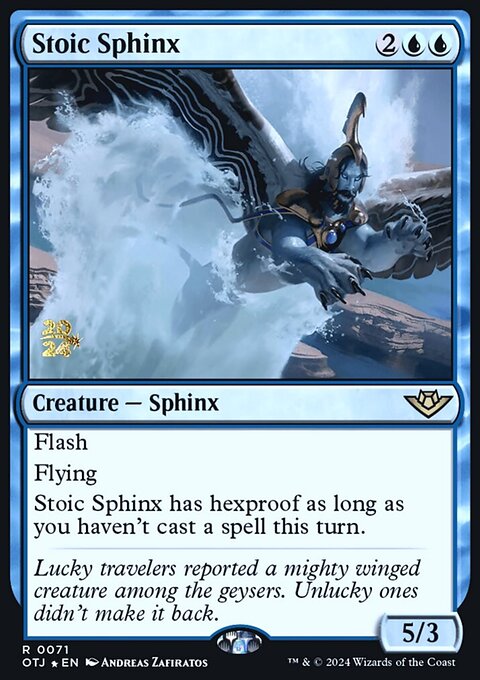 Stoic Sphinx, Outlaws of Thunder Junction Promos #71s, Magic: The Gathering card