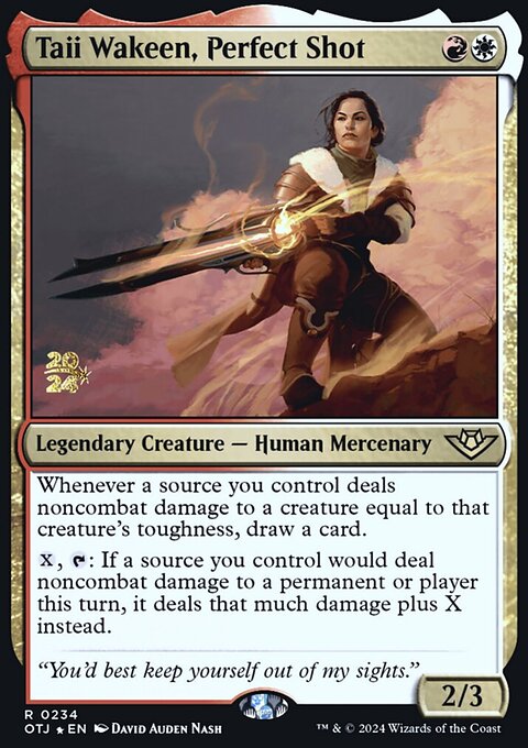 Taii Wakeen, Perfect Shot, Outlaws of Thunder Junction Promos #234s, Magic: The Gathering card