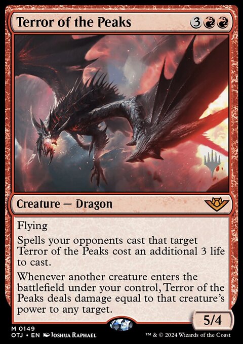 Terror of the Peaks, Outlaws of Thunder Junction Promos #149p, Magic: The Gathering card