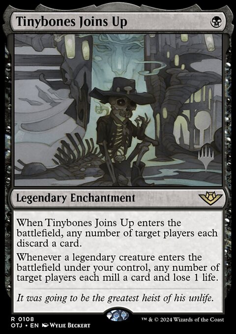 Tinybones Joins Up, Outlaws of Thunder Junction Promos #108p, Magic: The Gathering card