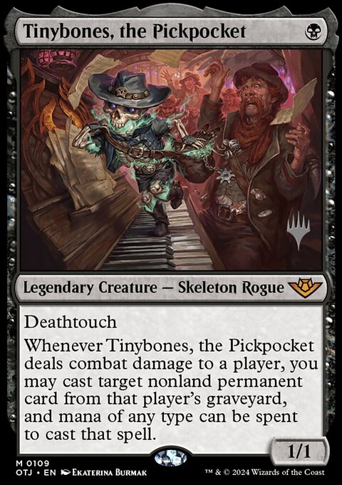 Tinybones, the Pickpocket, Outlaws of Thunder Junction Promos #109p, Magic: The Gathering card