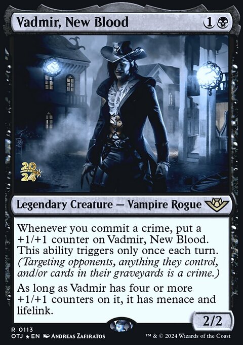 Vadmir, New Blood, Outlaws of Thunder Junction Promos #113s, Magic: The Gathering card