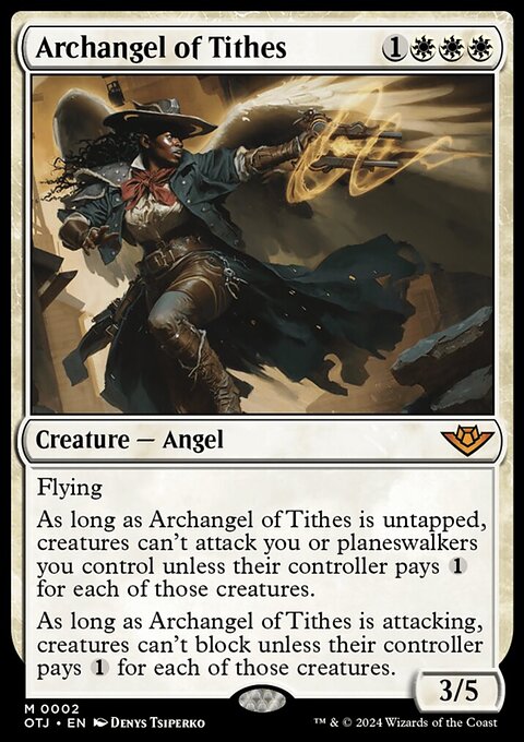 Archangel of Tithes, Outlaws of Thunder Junction #2, Magic: The Gathering card