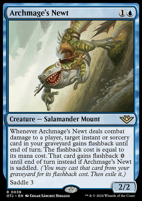 Archmage's Newt, Outlaws of Thunder Junction #39, Magic: The Gathering card