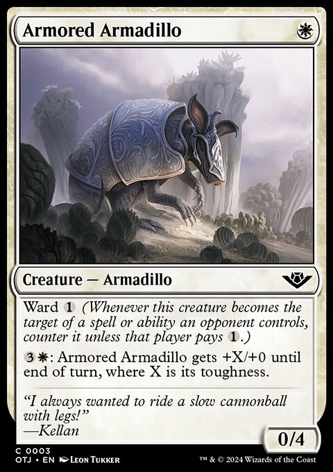 Armored Armadillo, Outlaws of Thunder Junction #3, Magic: The Gathering card