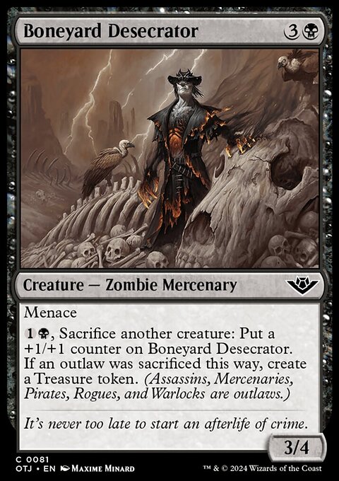 Boneyard Desecrator, Outlaws of Thunder Junction #81, Magic: The Gathering card