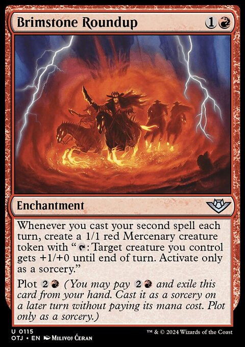 Brimstone Roundup, Outlaws of Thunder Junction #115, Magic: The Gathering card