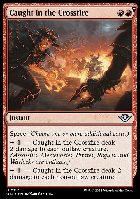 Caught in the Crossfire, Outlaws of Thunder Junction #117, Magic: The Gathering card