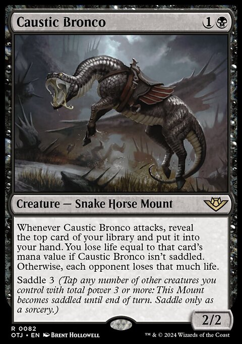 Caustic Bronco, Outlaws of Thunder Junction #82, Magic: The Gathering card